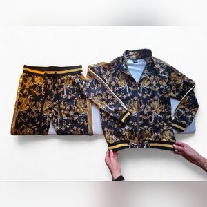 Black and Gold Jogger Set